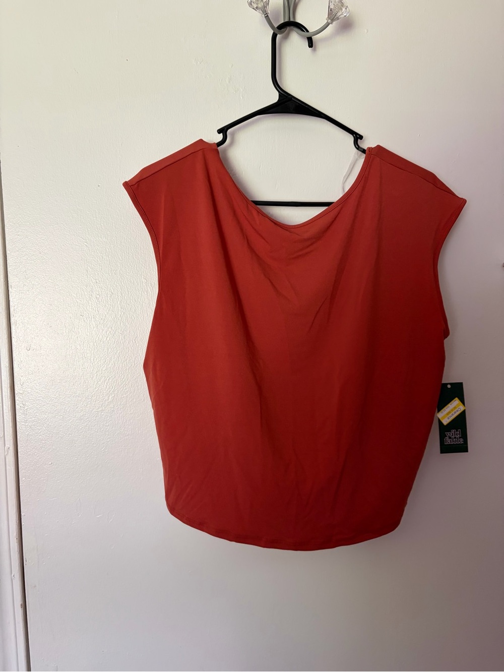 wild fable burnt orange Cap-Sleeve Scoop Neck Tank